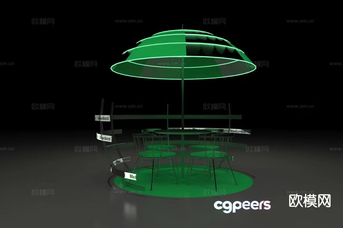 Modern outdoor tables and chairs outer swing leisure tables and chairs 3D model