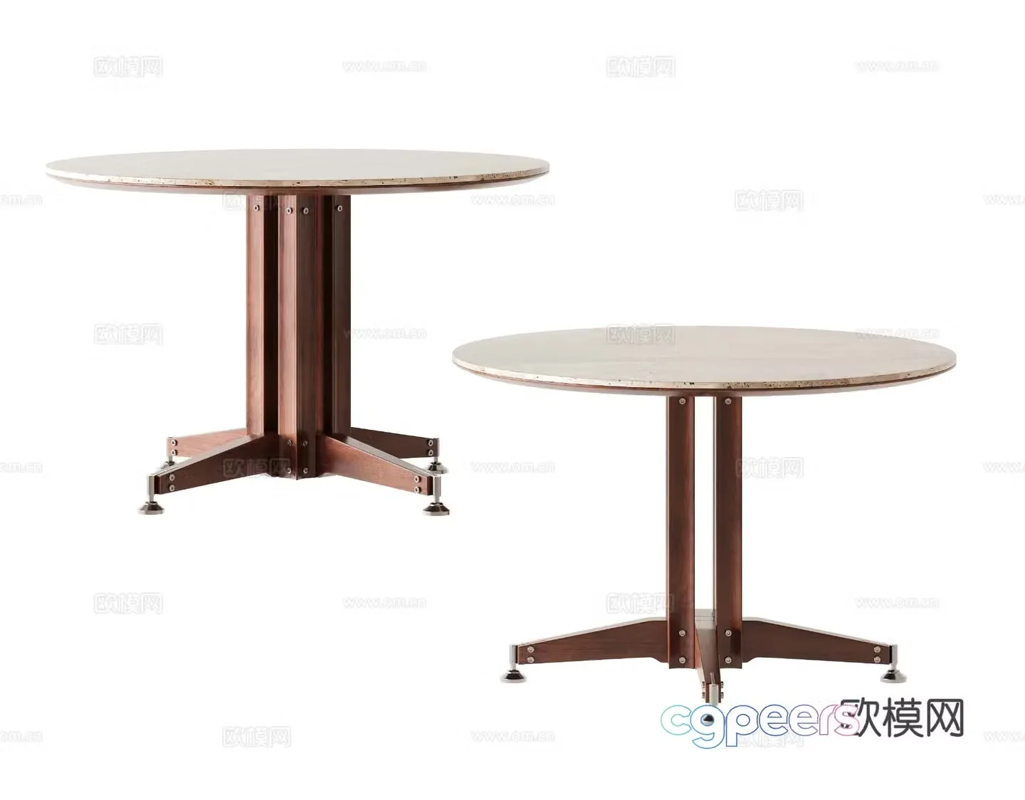 Medieval style dining table 3d model