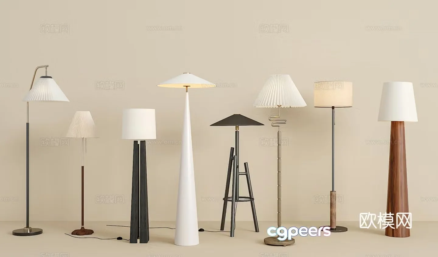 Floor lamp Metal floor lamp Art floor lamp 3d model