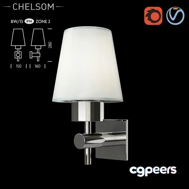 3ds Max Free – Chelsom Bathroom (IP44) BW 13