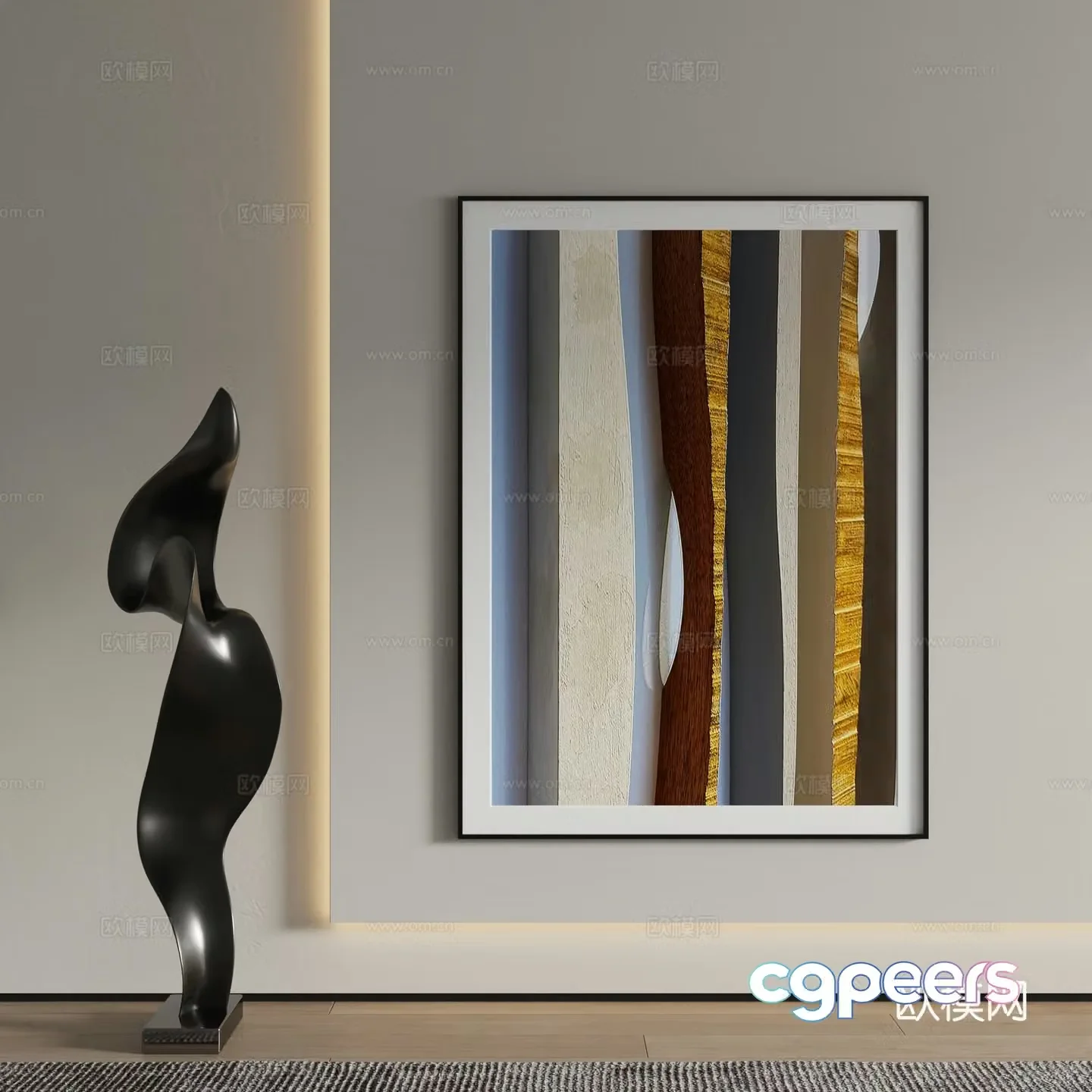 Decorative painting art painting hanging painting 3d model