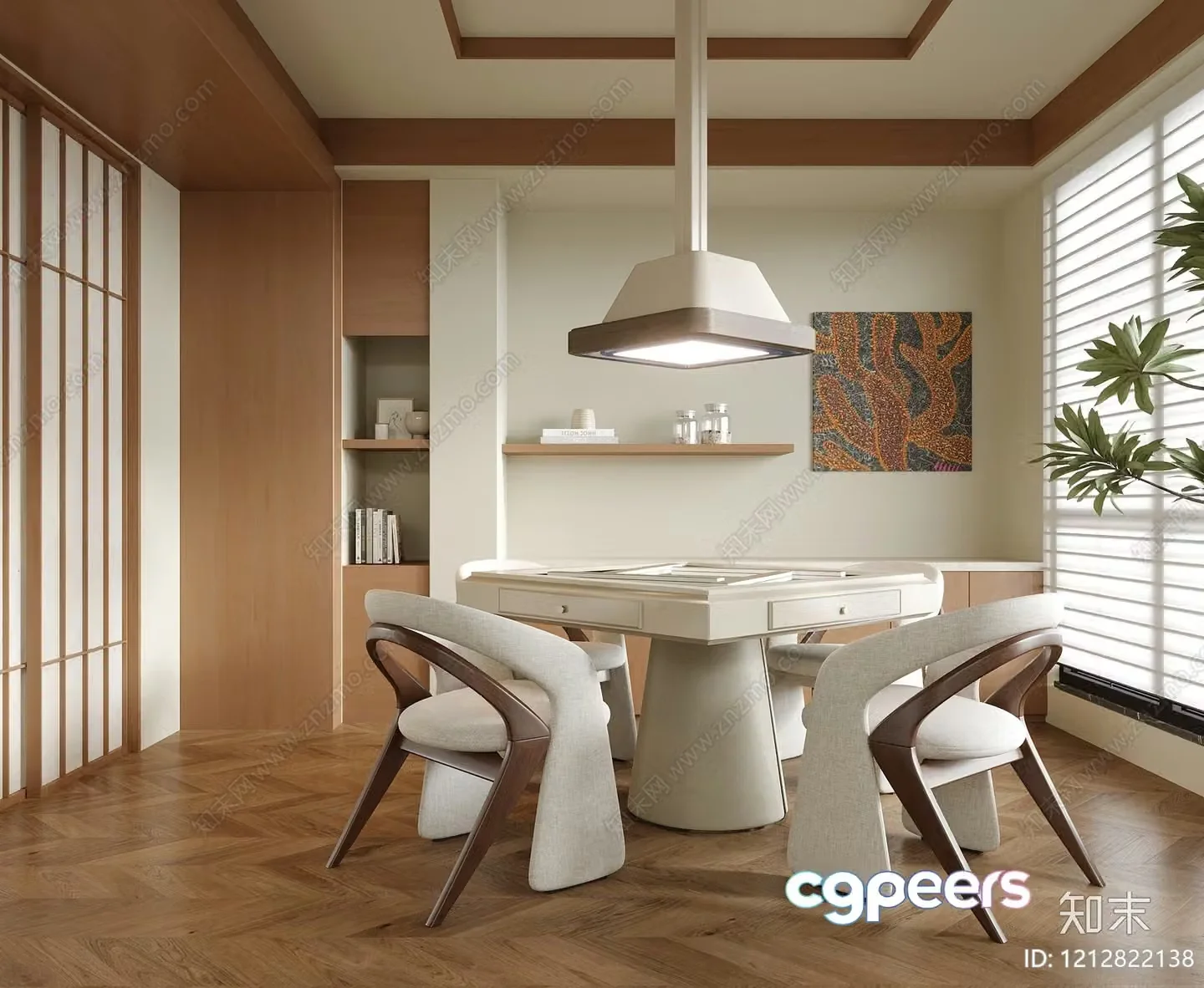 Modern Dining Room 3D Model – 8001 – VRAY Render