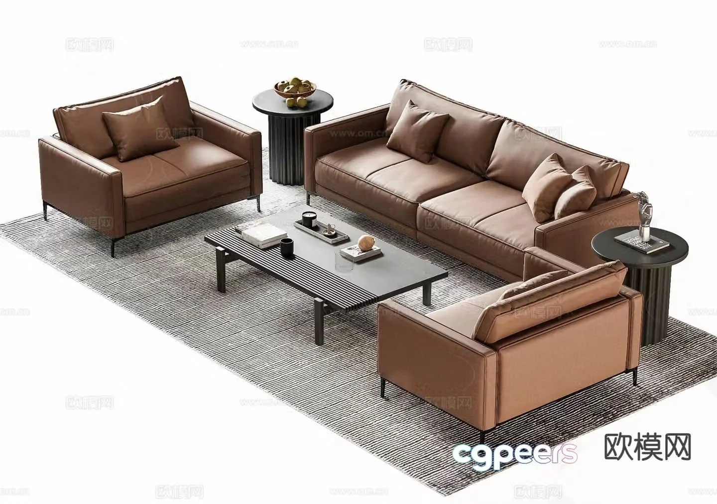 Modern sectional sofa 3d model