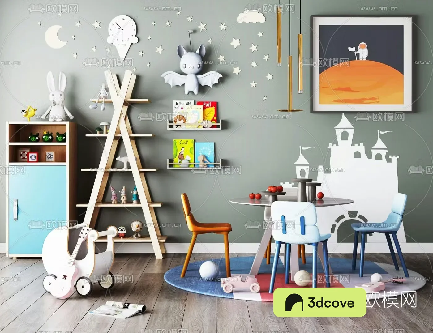 Modern children’s table and chair play set