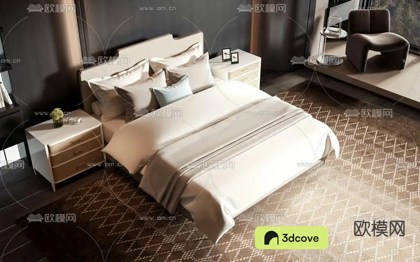 American double bed