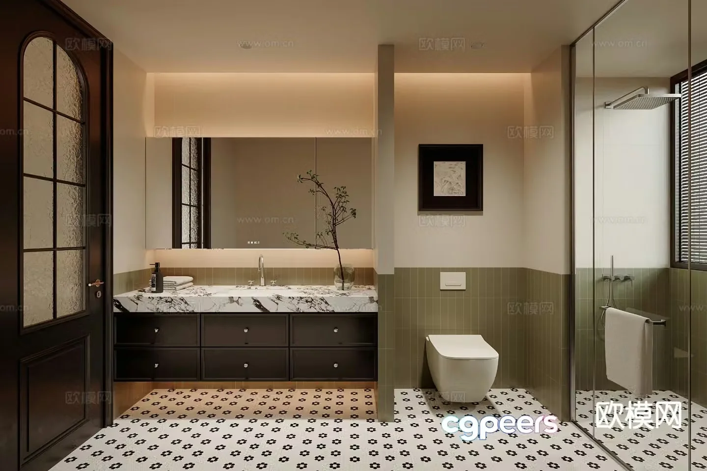 French toilet bathroom toilet 3d model