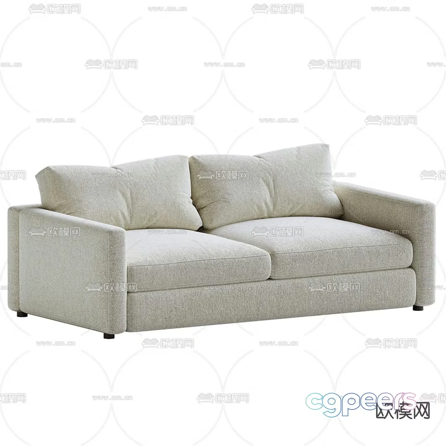 Miller leisure sofa multi-person sofa 3d model