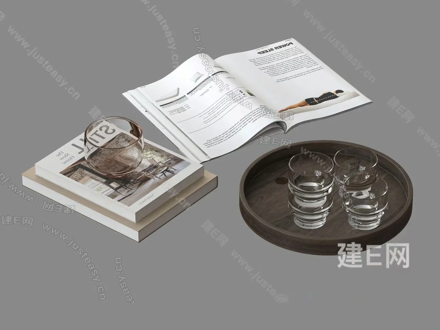 A Collection Of Home Decor Items 3D Model – 11170 – VRAY Render