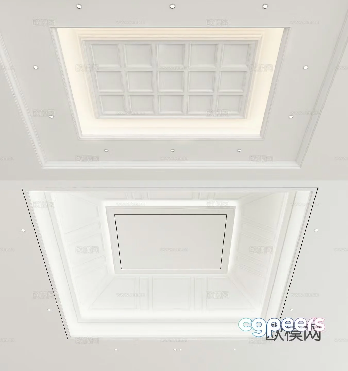 European ceiling 3D model