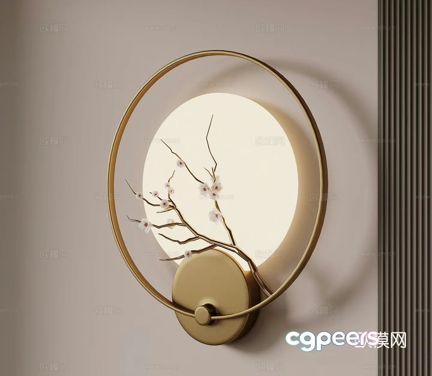 Wall lamp New Chinese style wall lamp Creative wall lamp 3D model