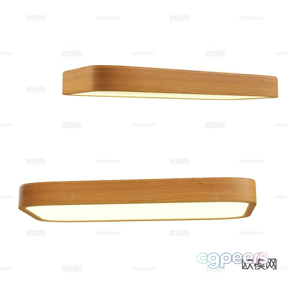 Ole log style ceiling lamp 3d model