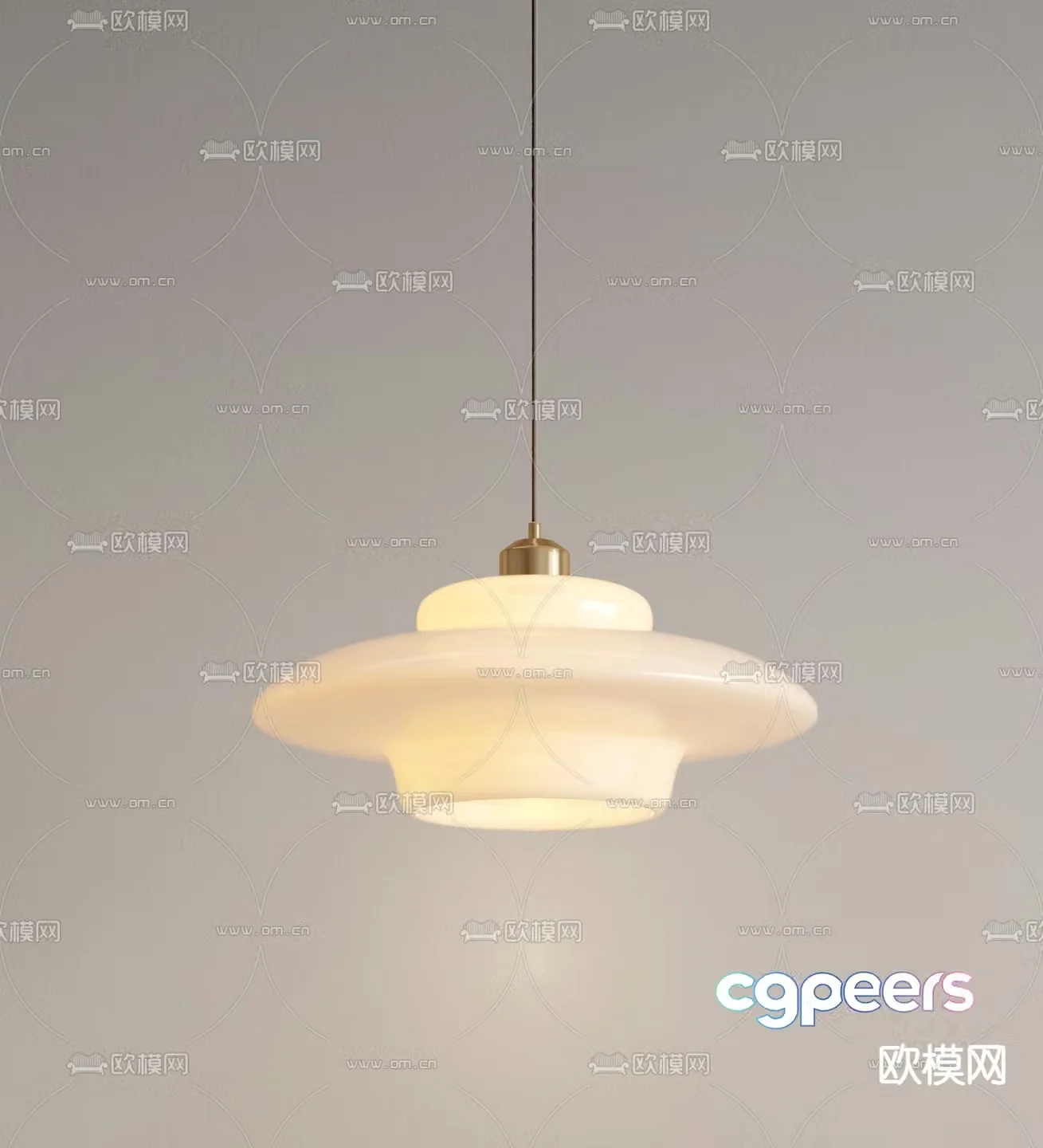 Cream style small chandelier 3d model