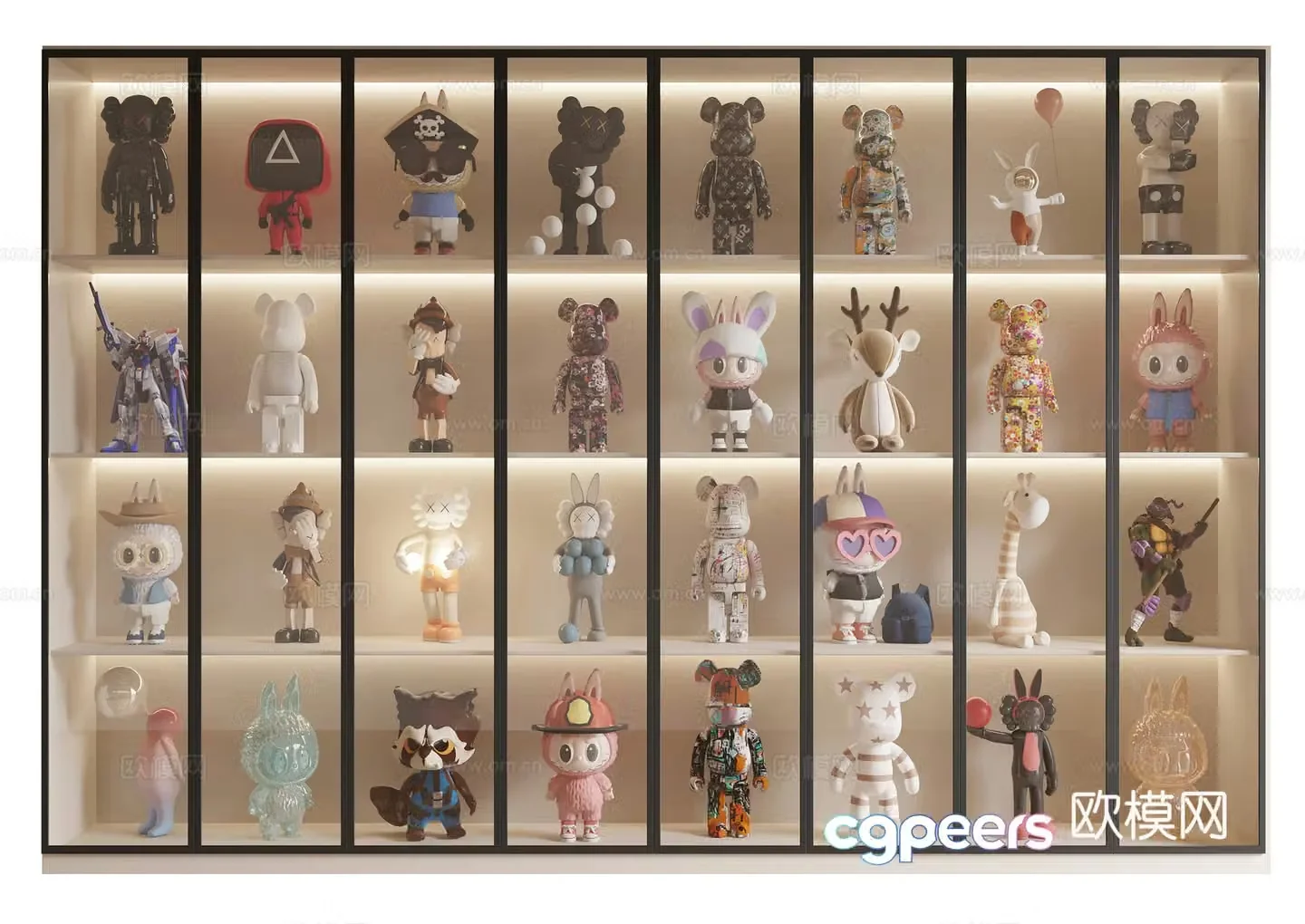 Figure cabinet doll doll ornaments 3d model