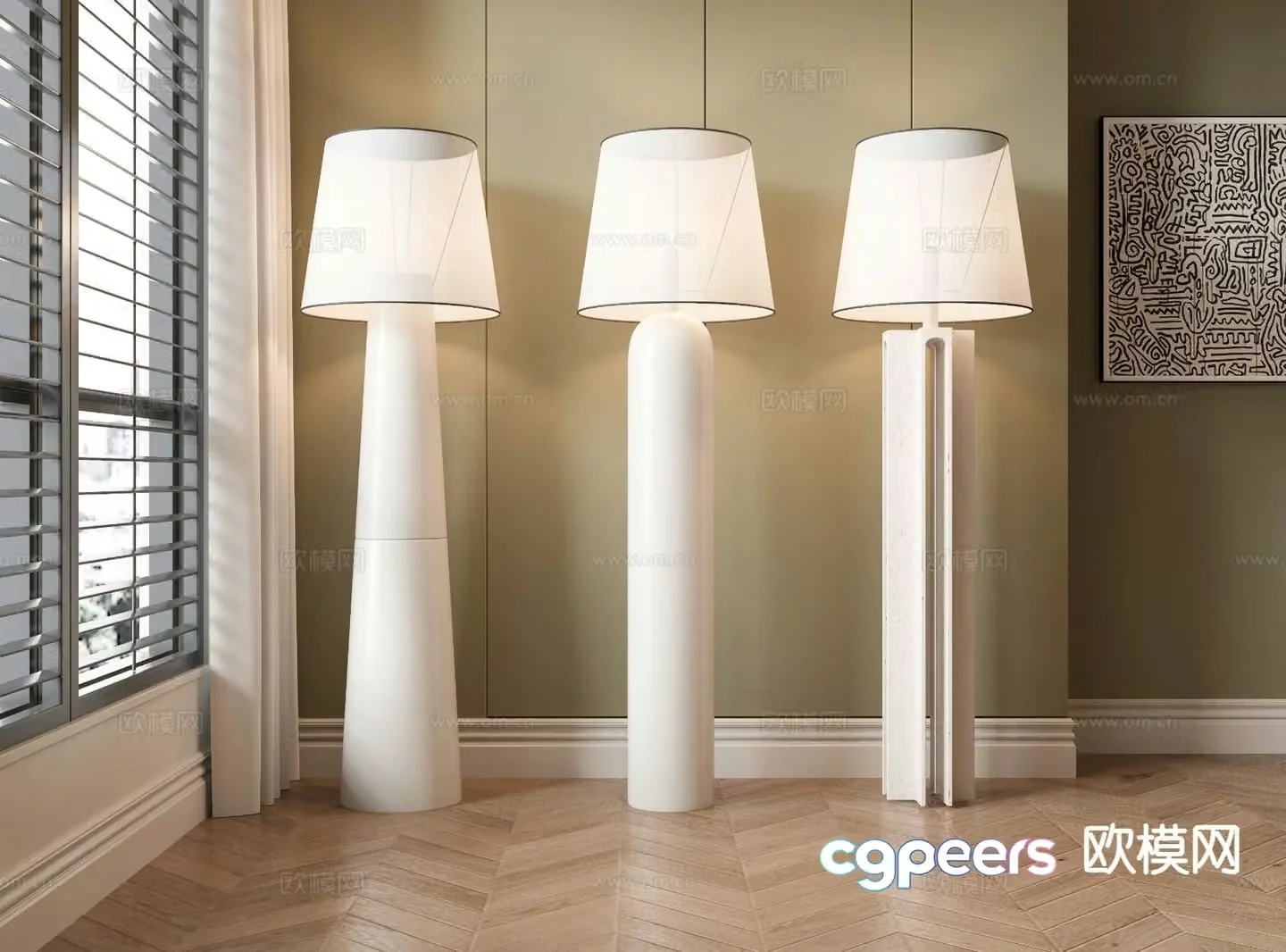 Creative floor lamp 3d model