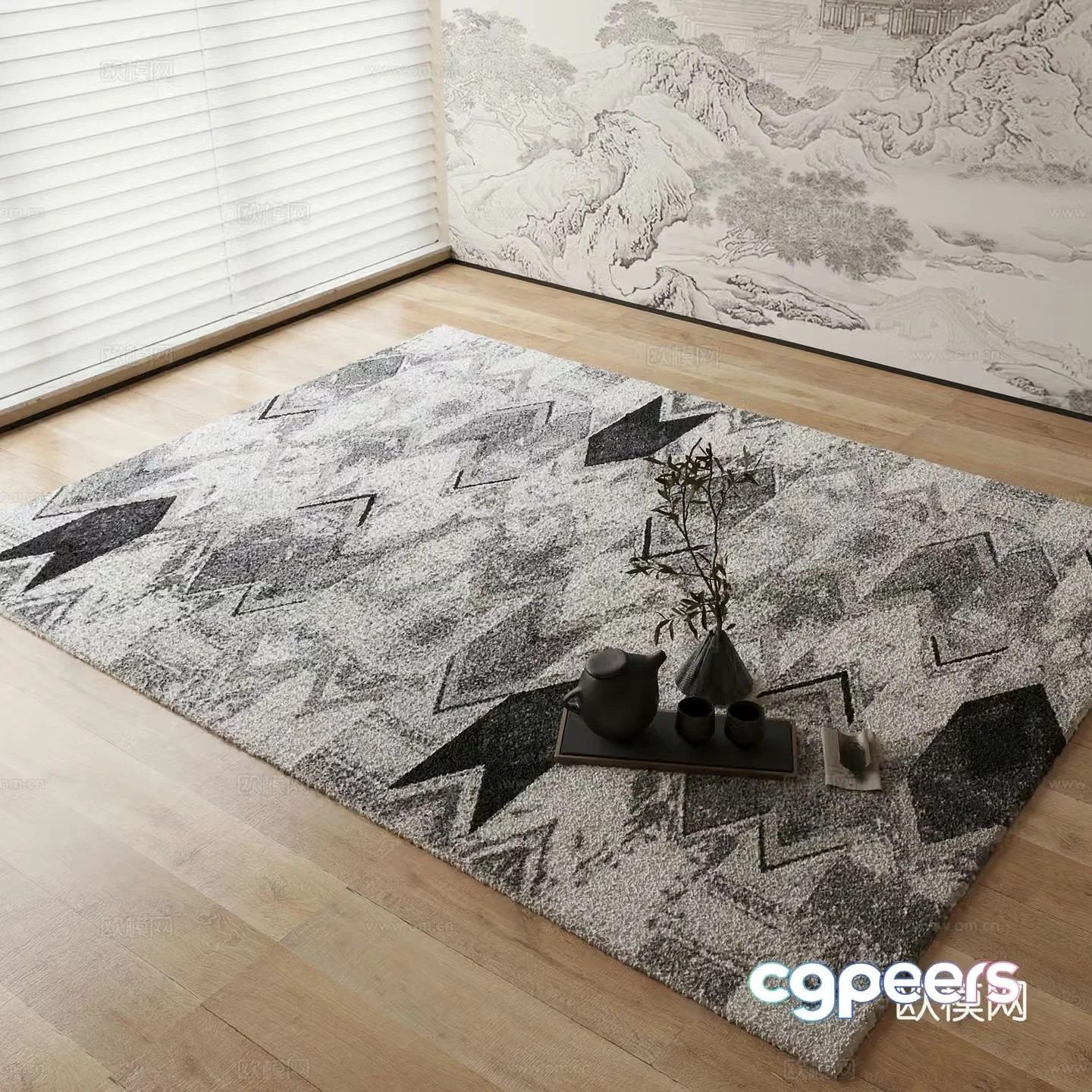 New Chinese carpet 3D model