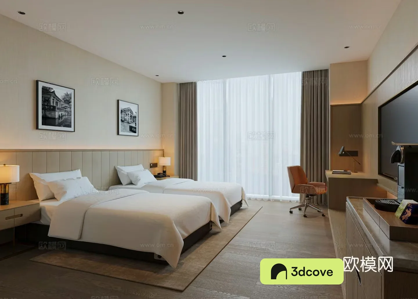 Modern hotel room standard room double room