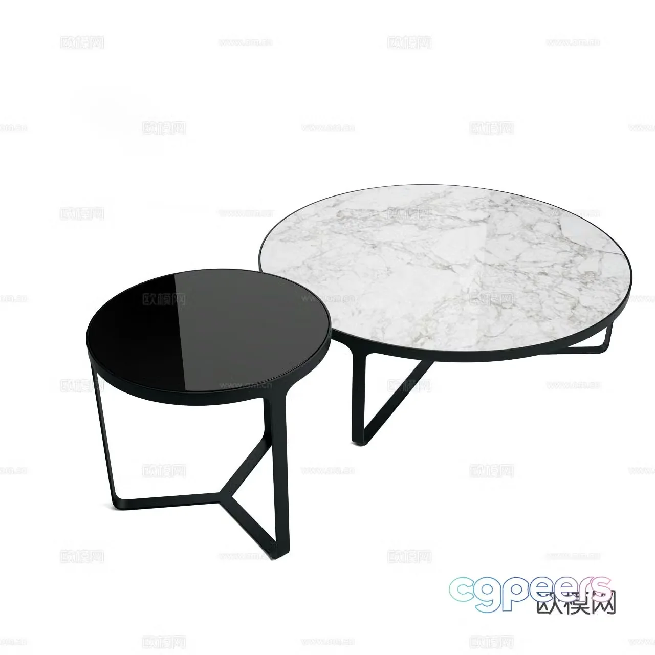 Tacchini simple coffee table mother-in-law coffee table 3d model
