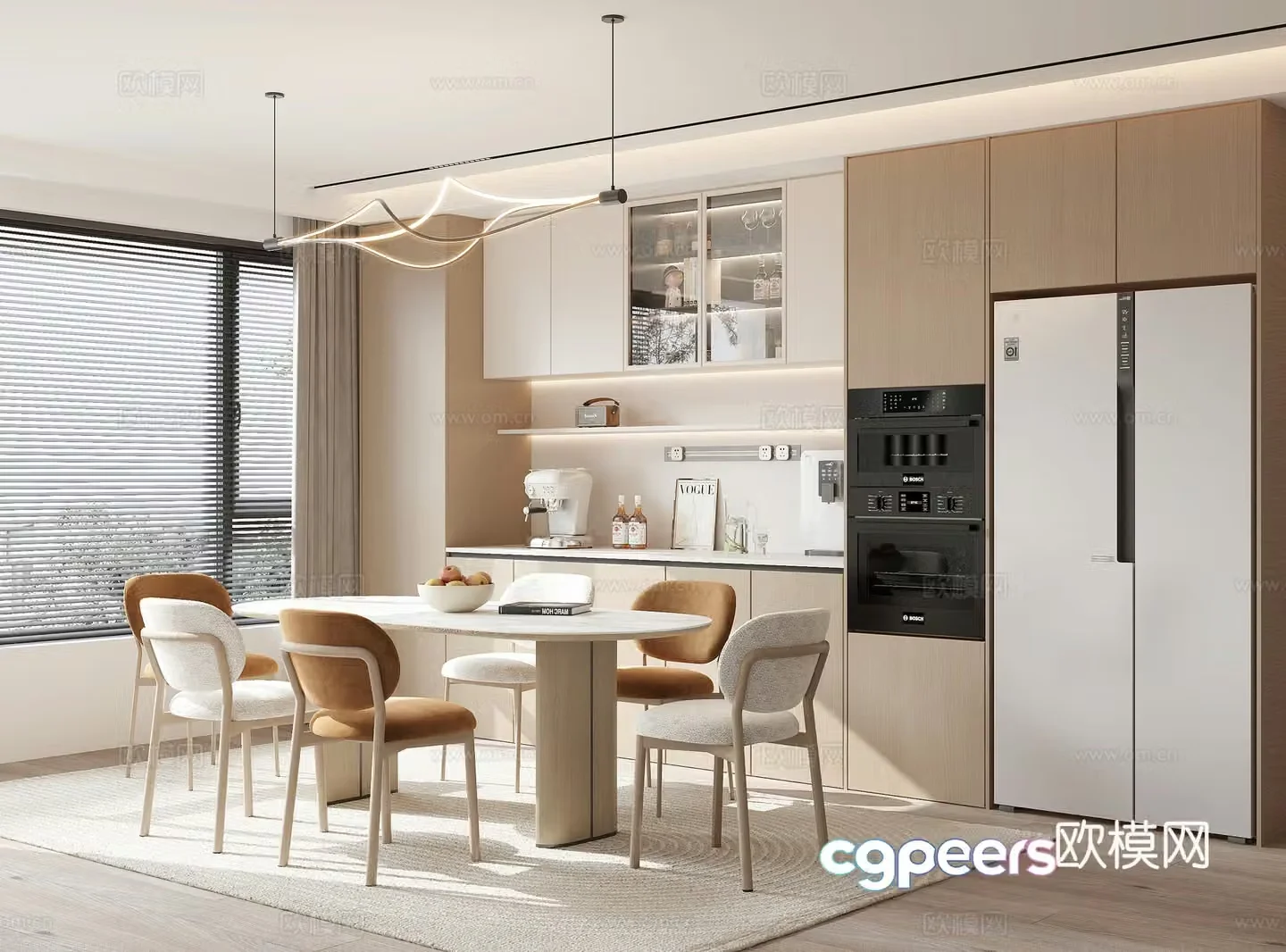 Modern restaurant 3d model