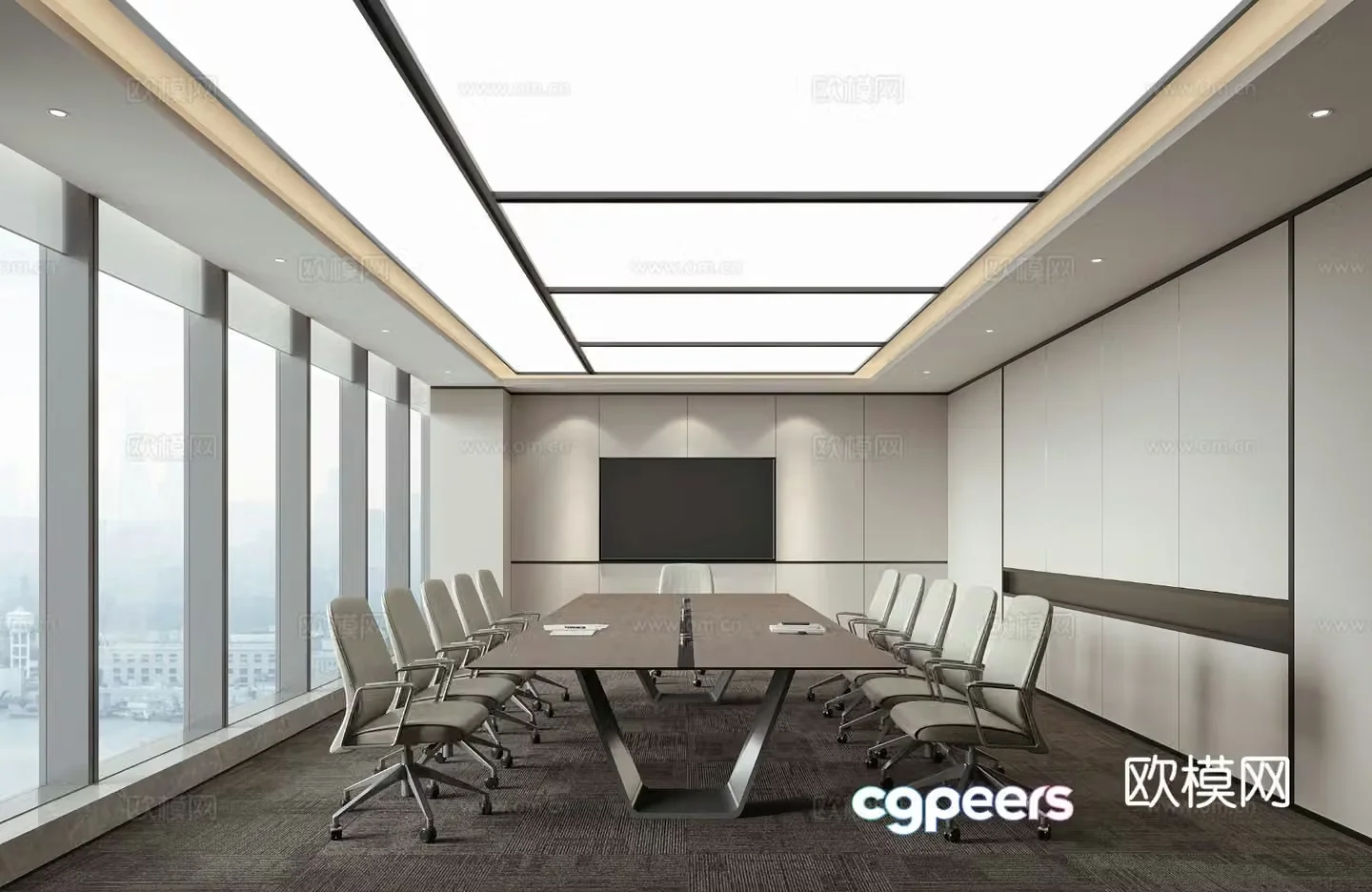 Modern conference room 3d model