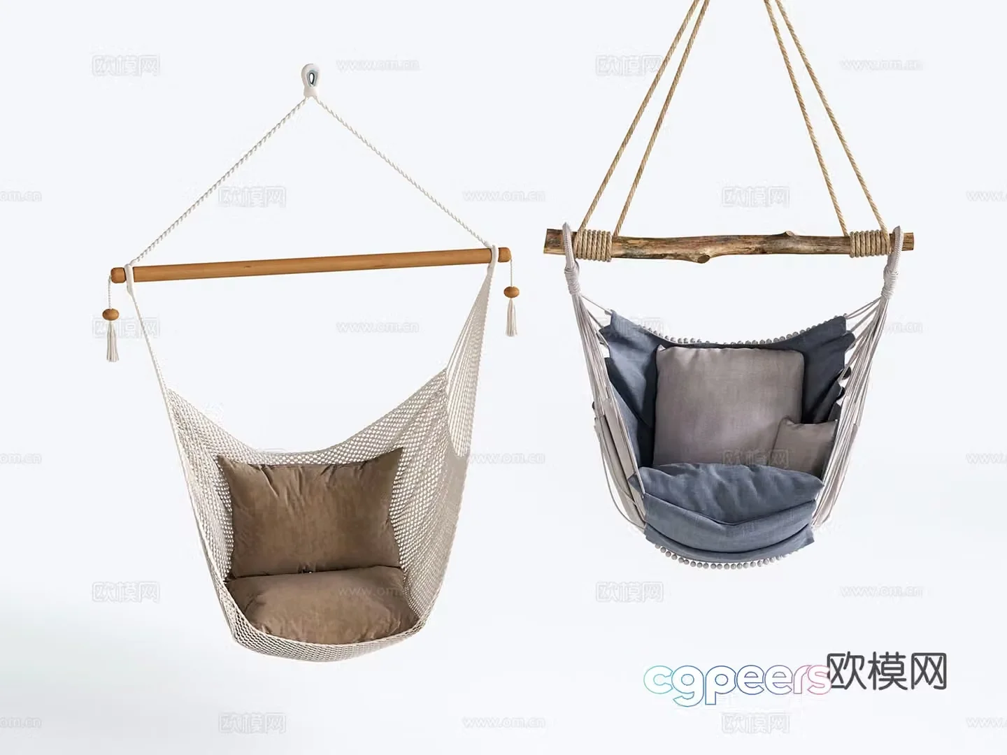 Modern hanging chair swing chair cradle chair 3d model