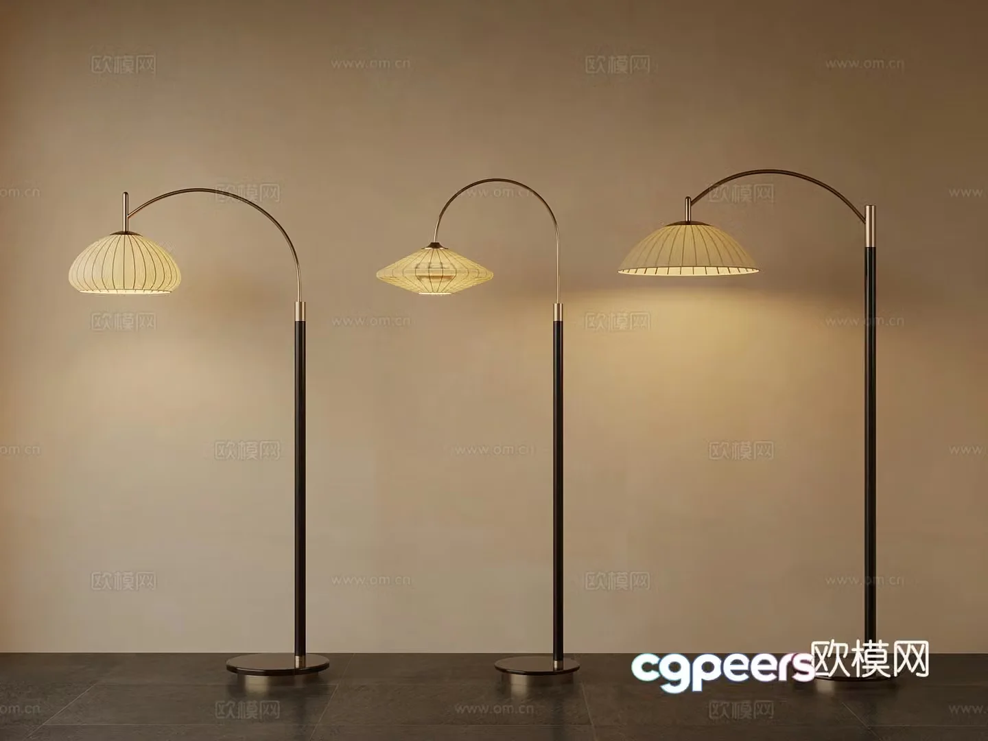 New Chinese floor lamp 3D model