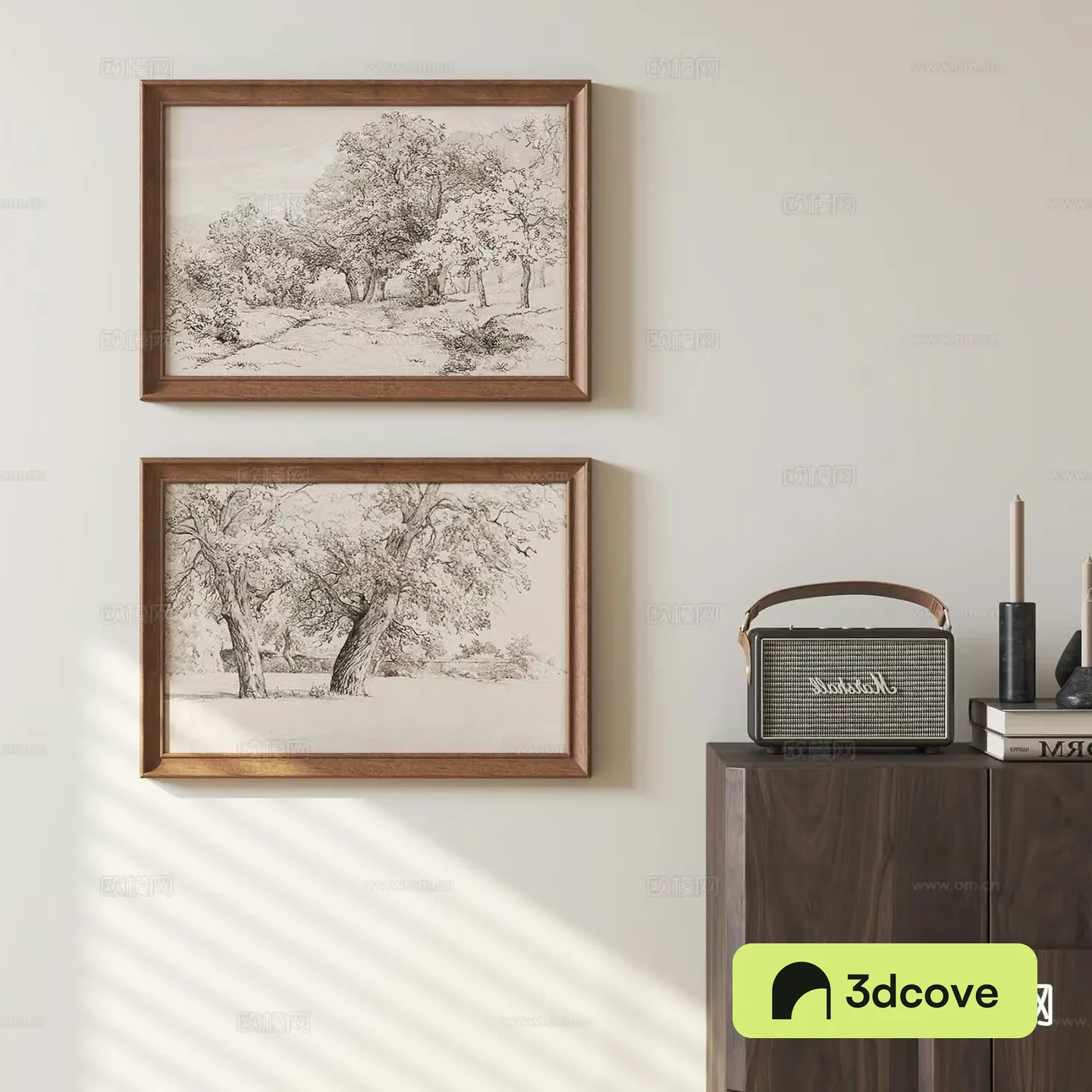 French retro hanging painting landscape painting