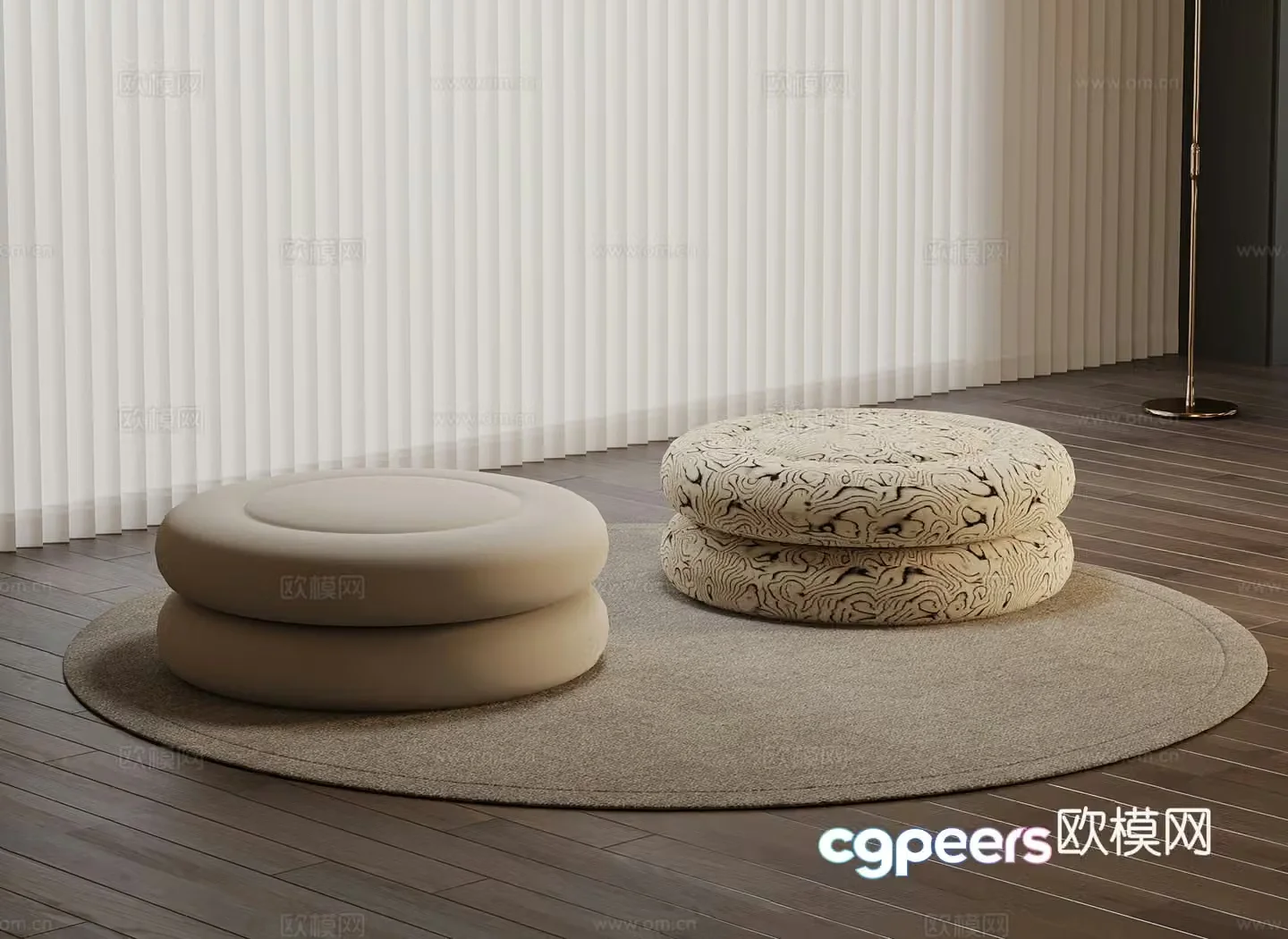 Modern cushion 3d model