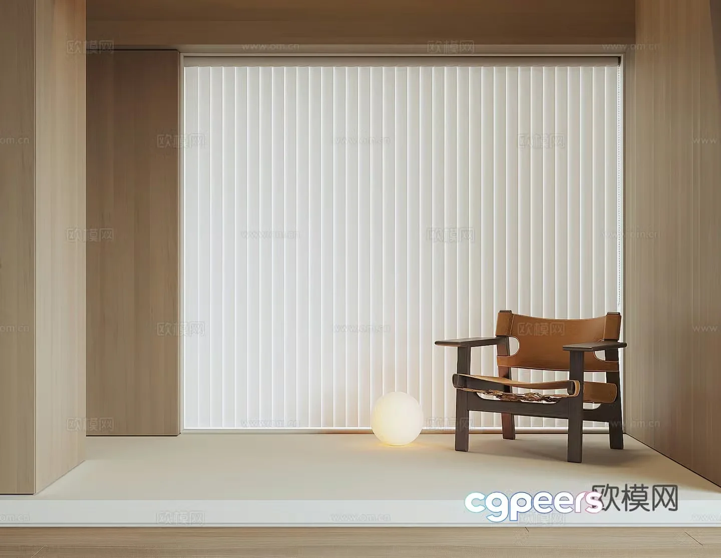 Modern dream curtain 3d model