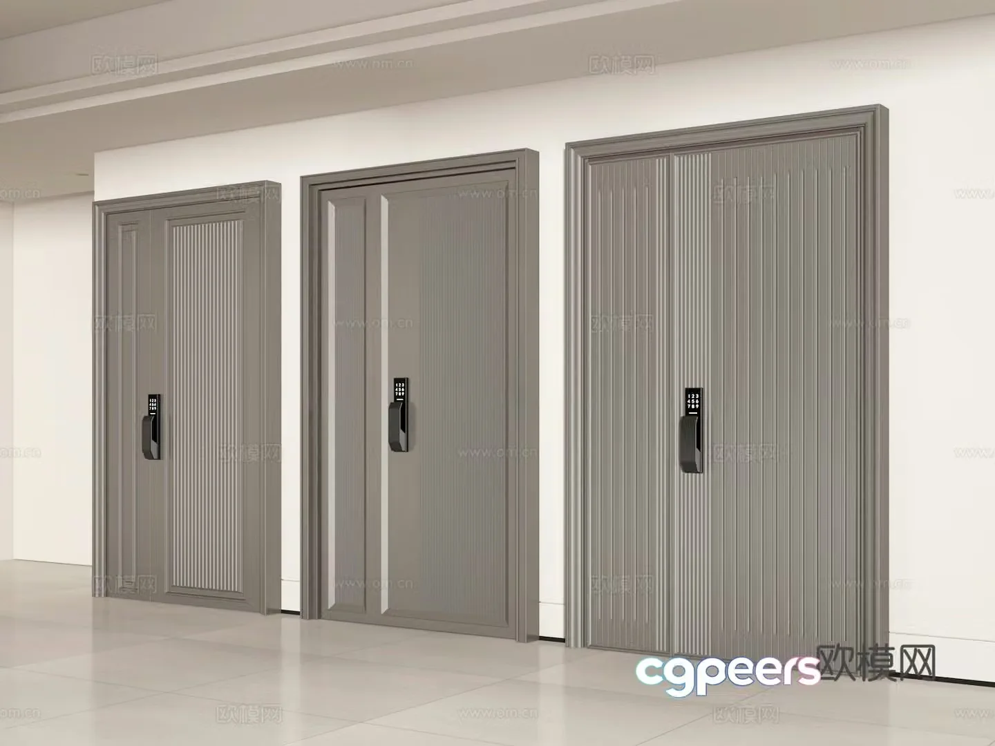 3D model of entry door