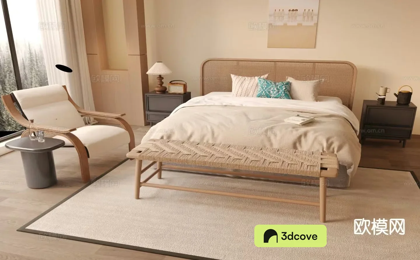 Medieval style double bed
