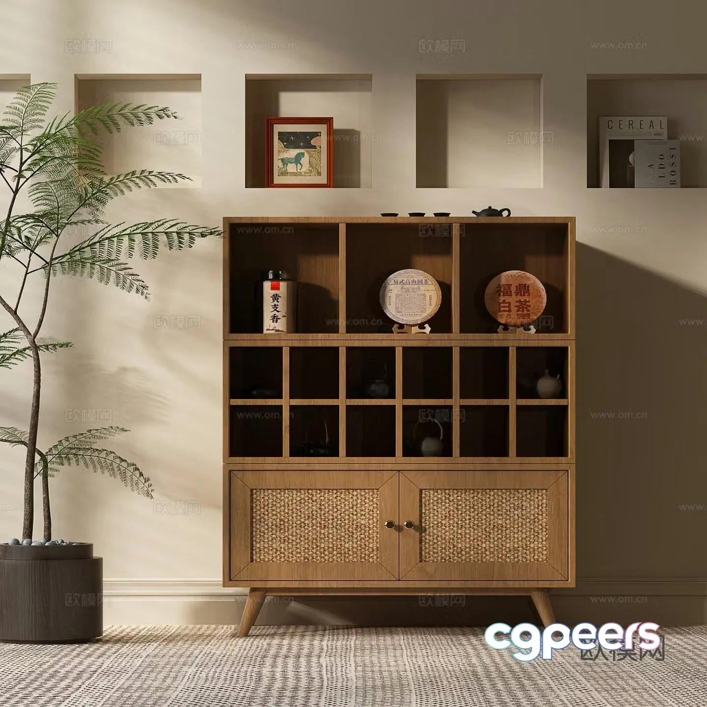 New Chinese tea cabinet 3D model