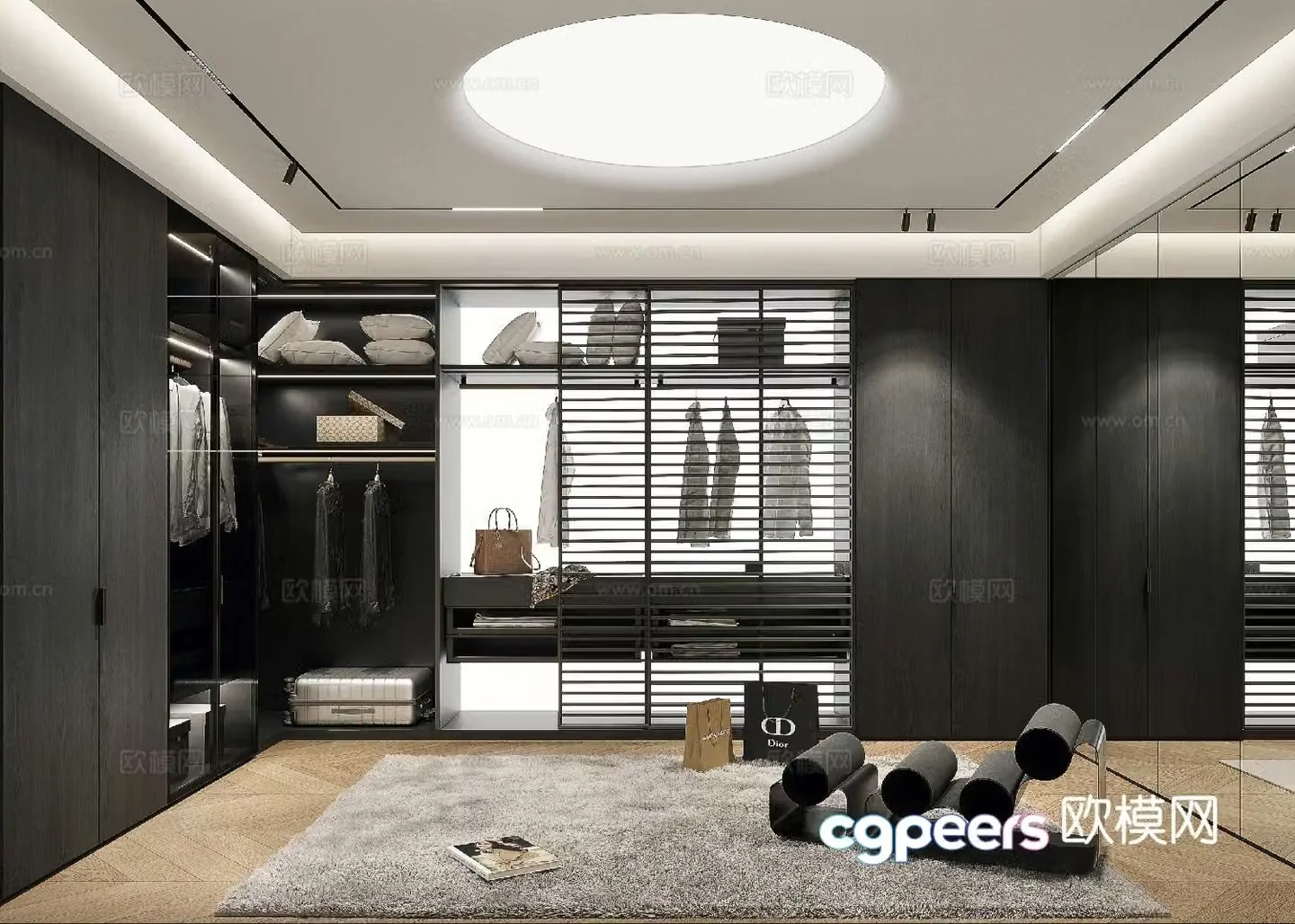 Modern cloakroom 3d model
