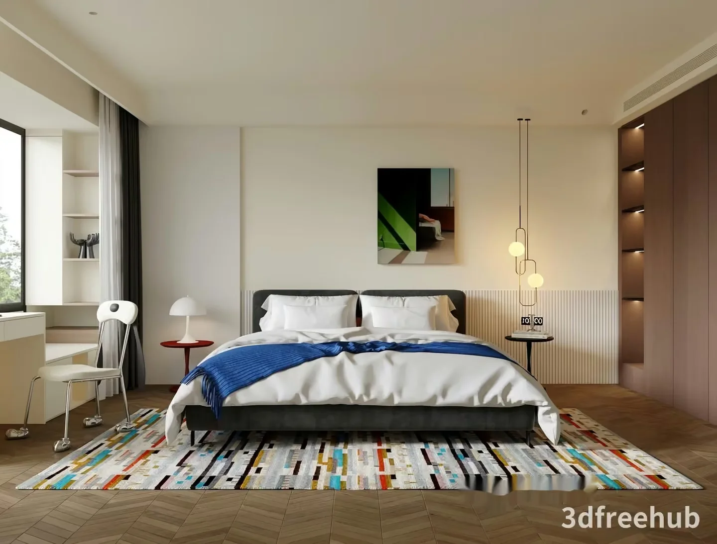 Modern Bedroom 3D Model – 15812 – VRAY Render