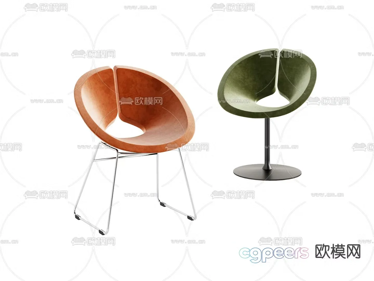 Modern office chair negotiation chair 3d model
