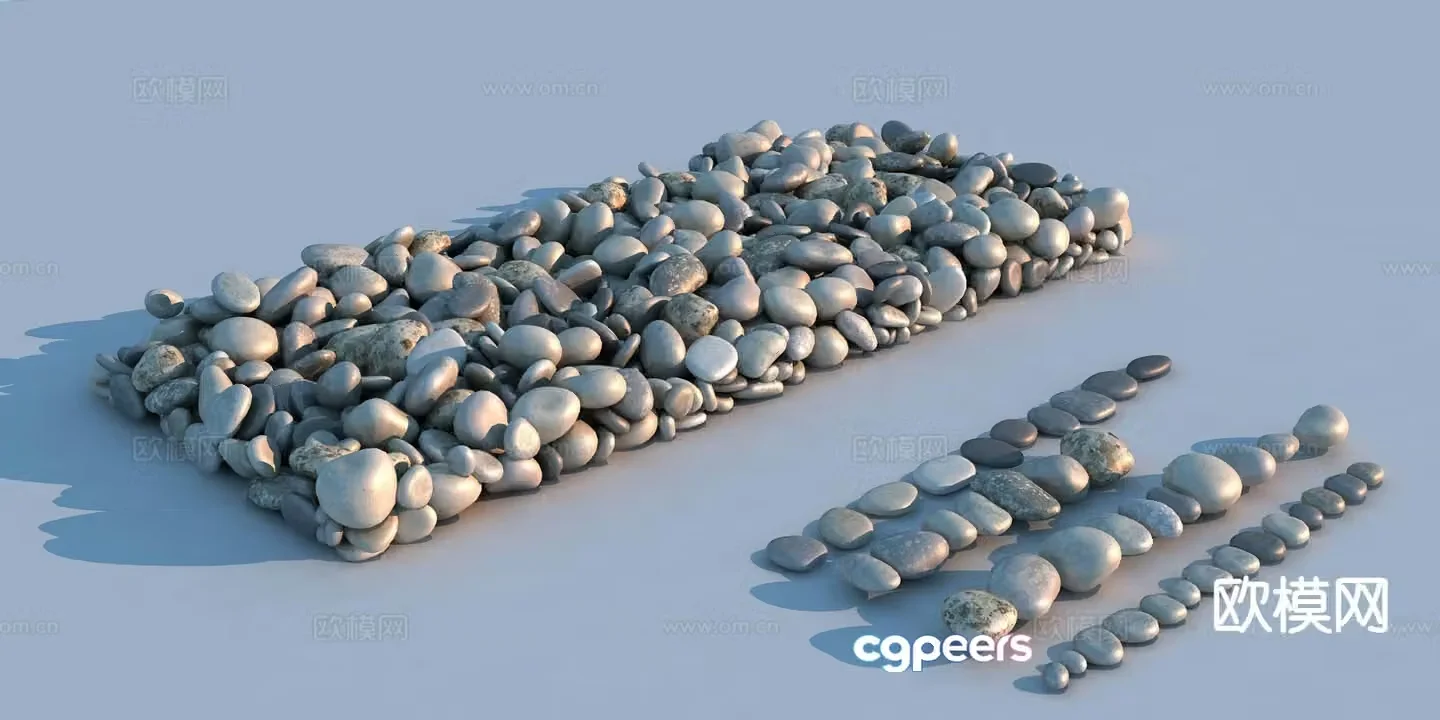 stone cobblestone 3d model