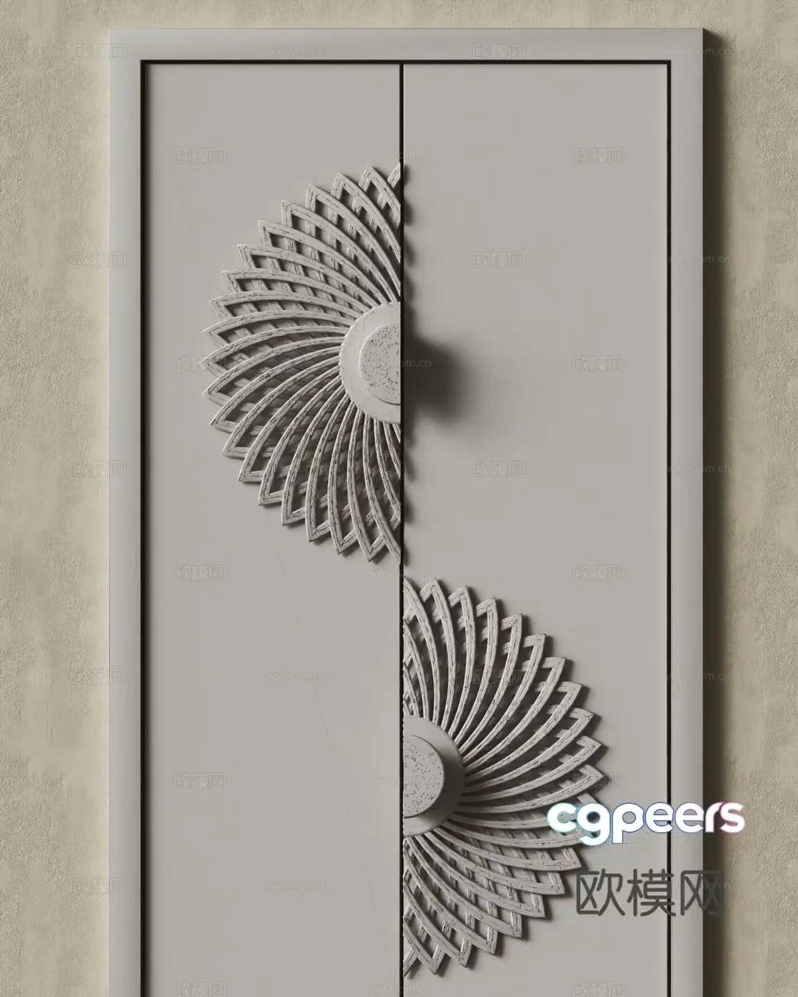 Modern three-dimensional hanging painting decorative painting 3D model