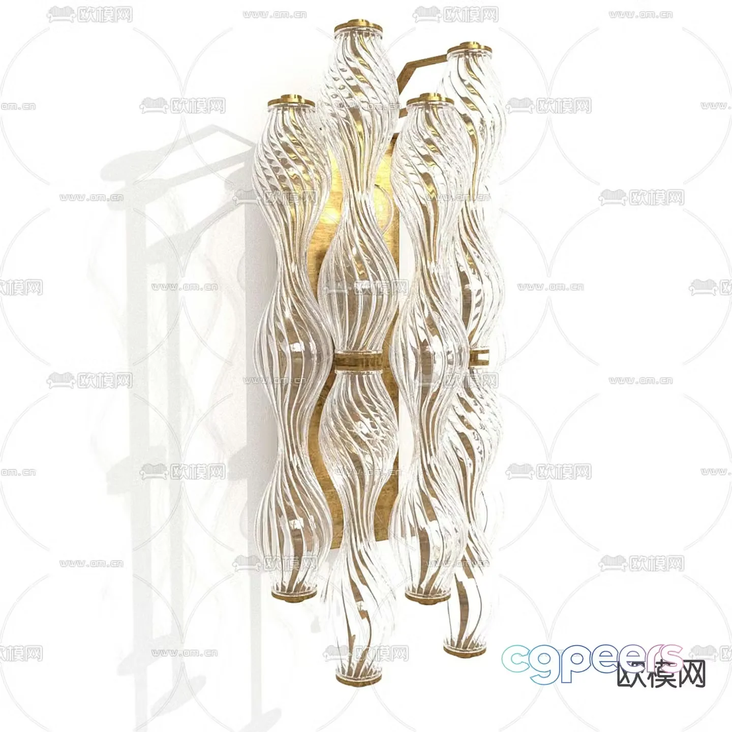 Light luxury wall lamp crystal wall lamp 3d model