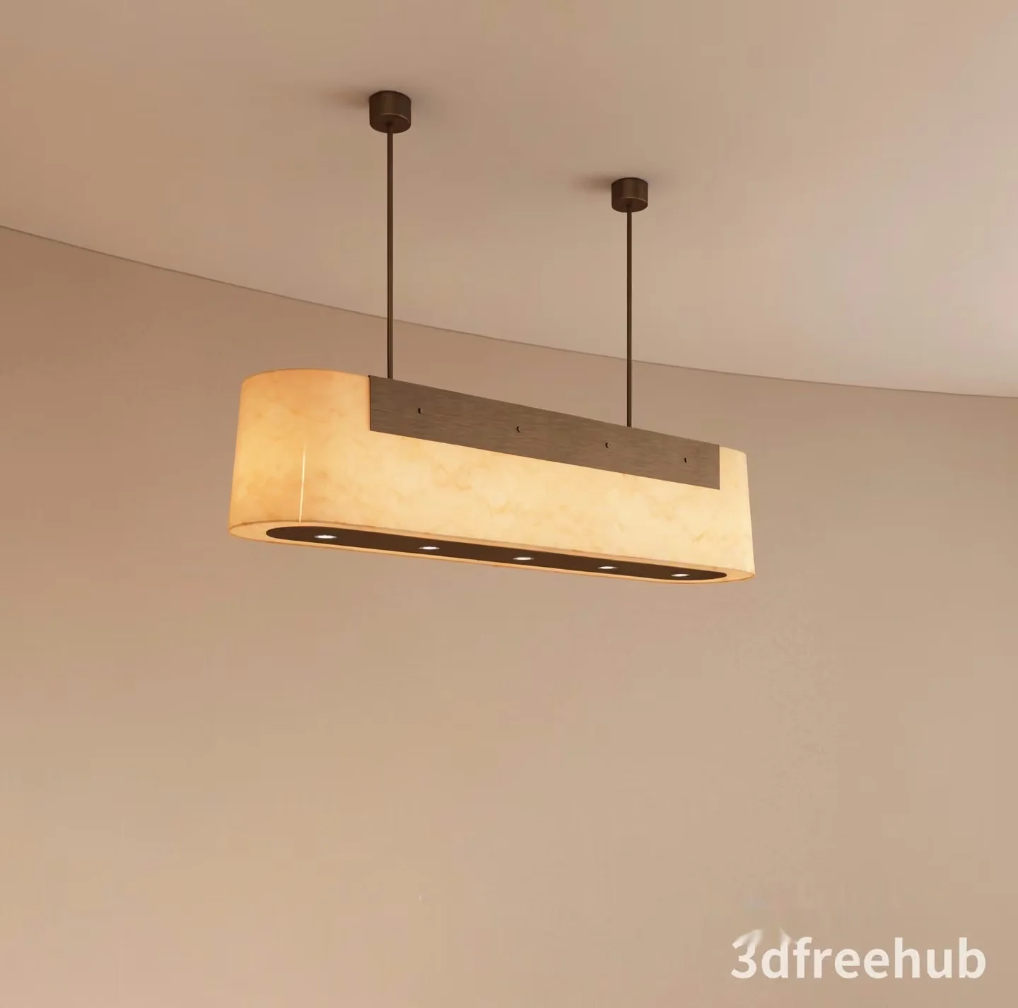 Gold Light Fixture 3D Model – 18923 – VRAY Render