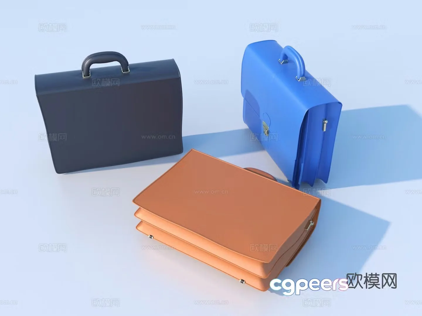 Leather bag Handbag Bag Briefcase Computer bag File bag 3D model