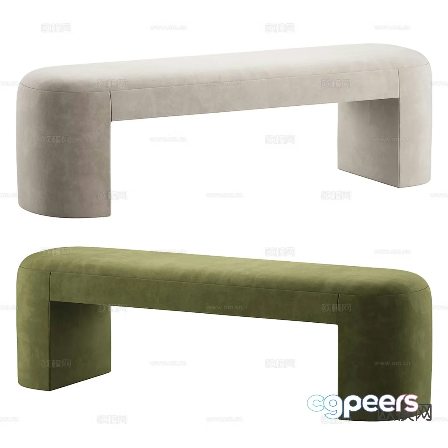 Mikhail stool bench bench 3d model