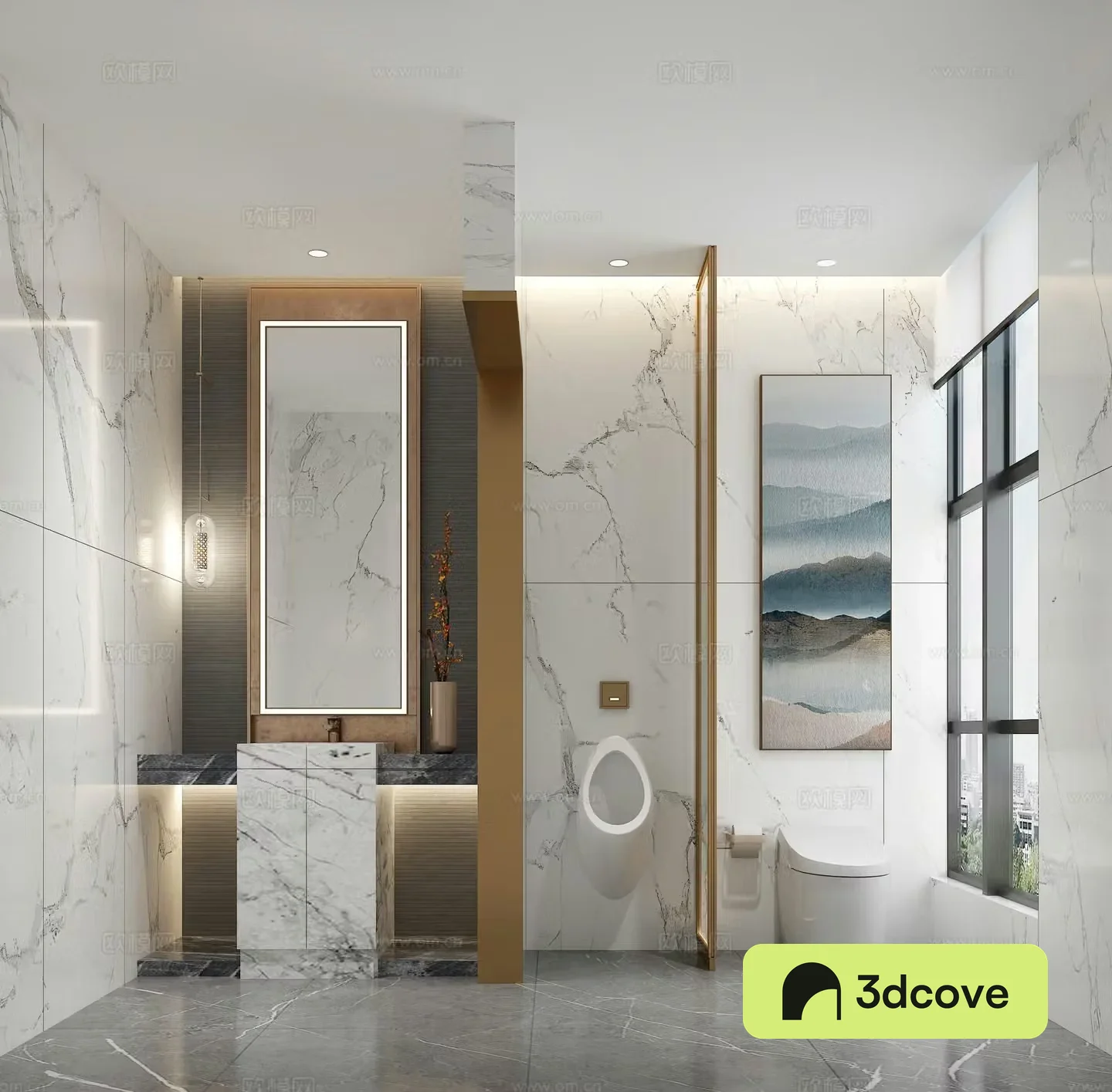 Modern bathroom toilet