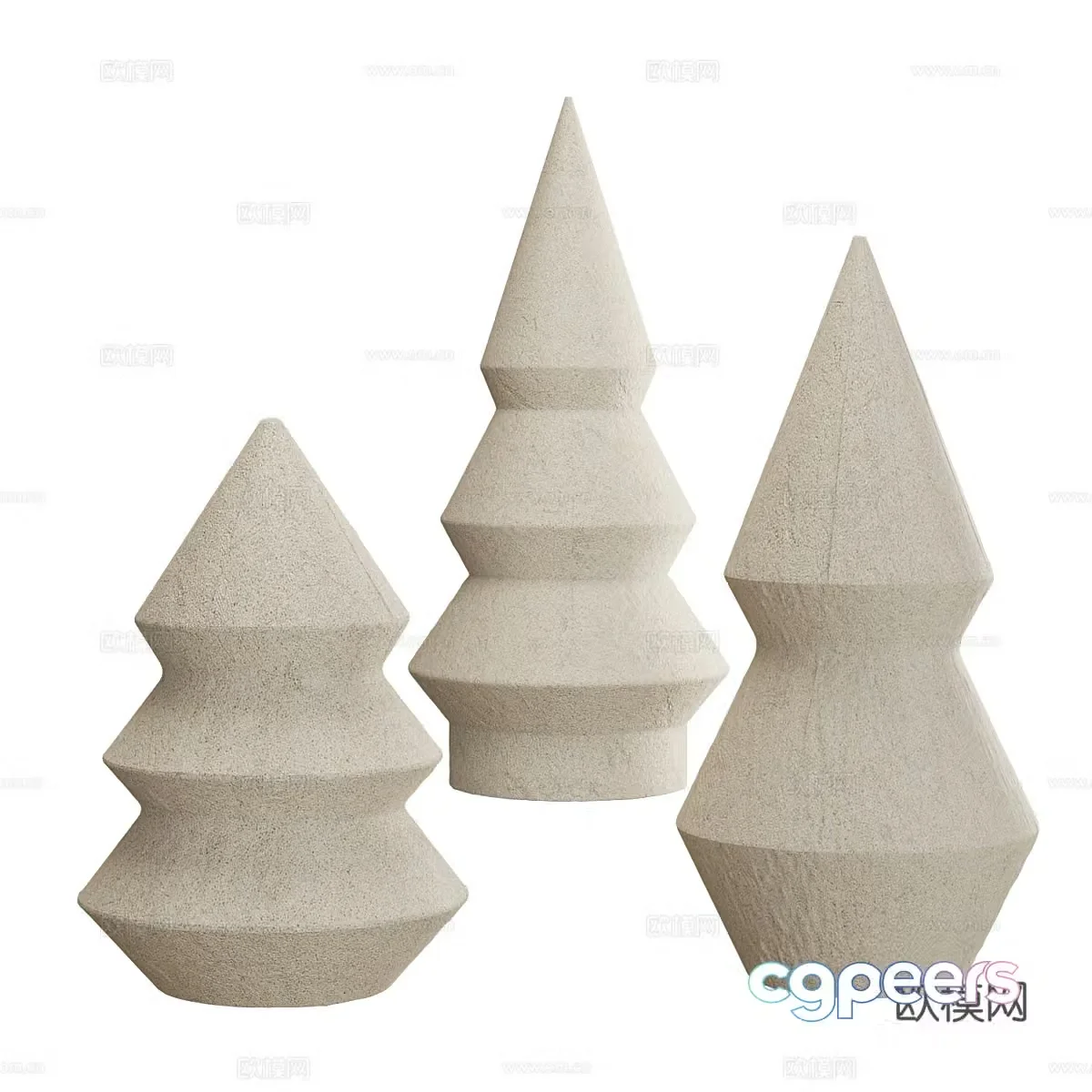 New Chinese style Wasabi sculpture ornament 3D model