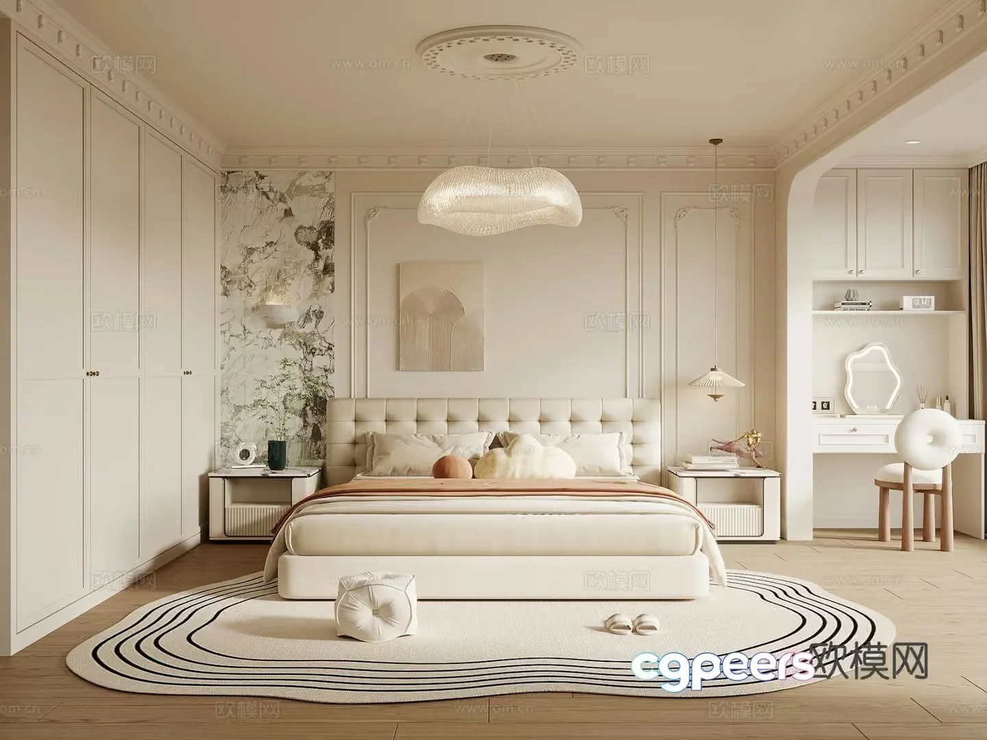 Cozy Bedroom 3D Model – 2688 – VRAY Render