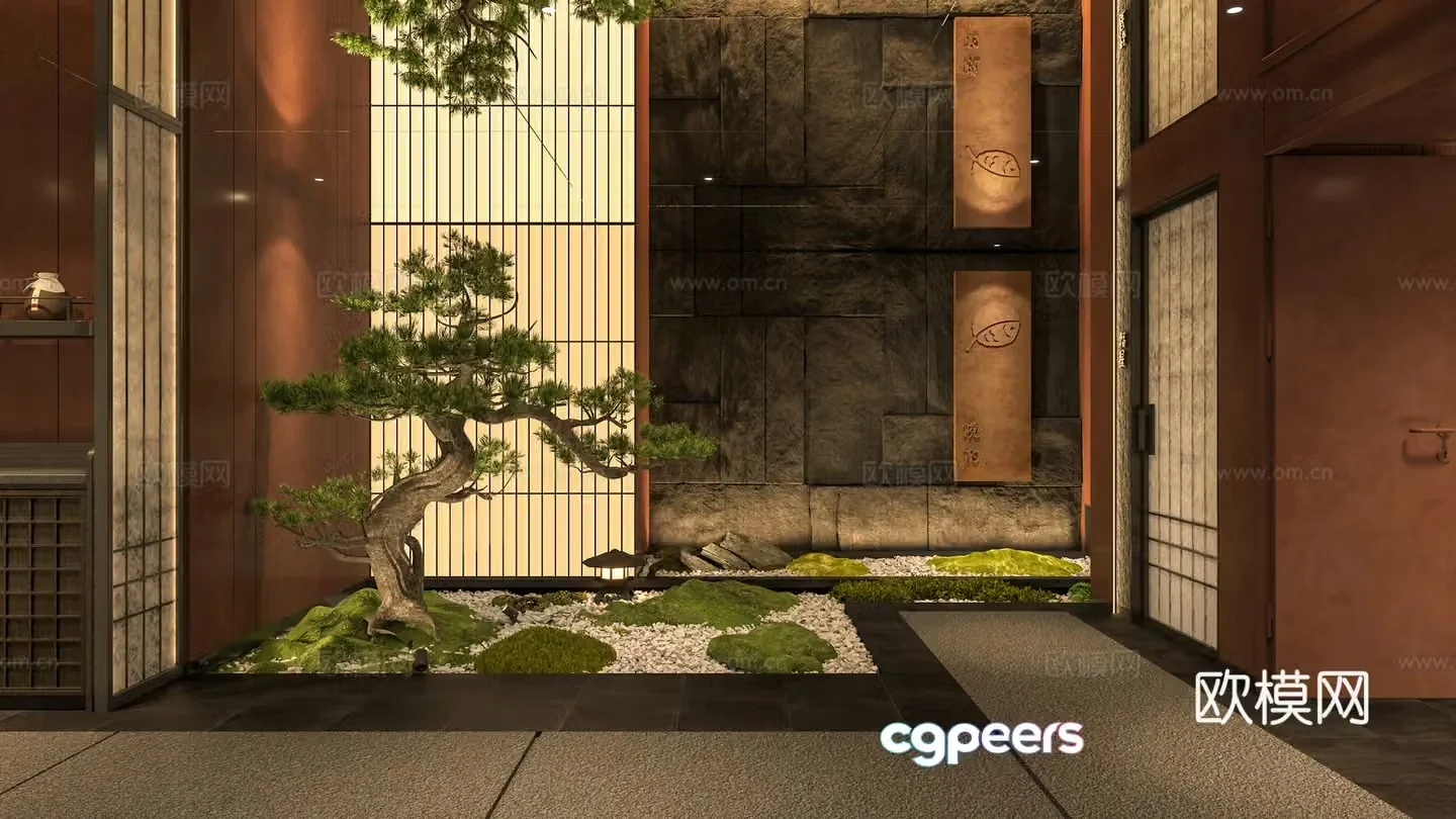 Chinese landscape interior landscape 3d model