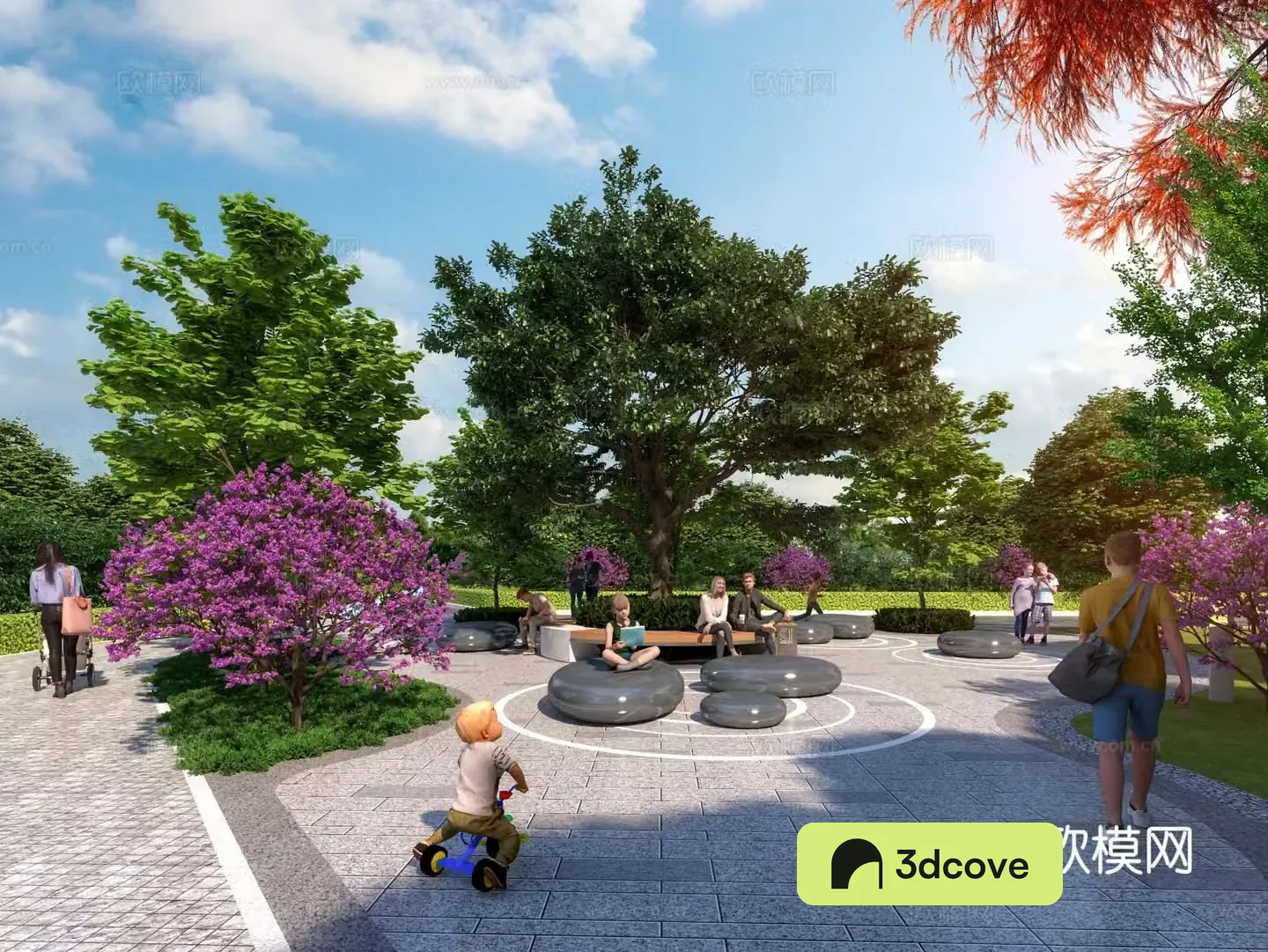 Modern park landscape
