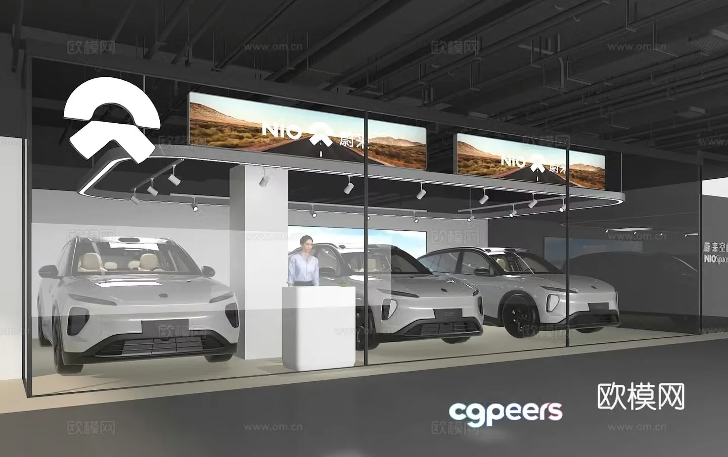 Car Showroom NIO 3D Model