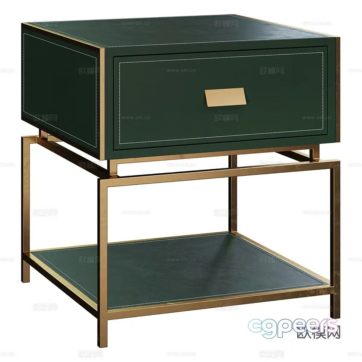 New Chinese style light luxury bedside table 3D model
