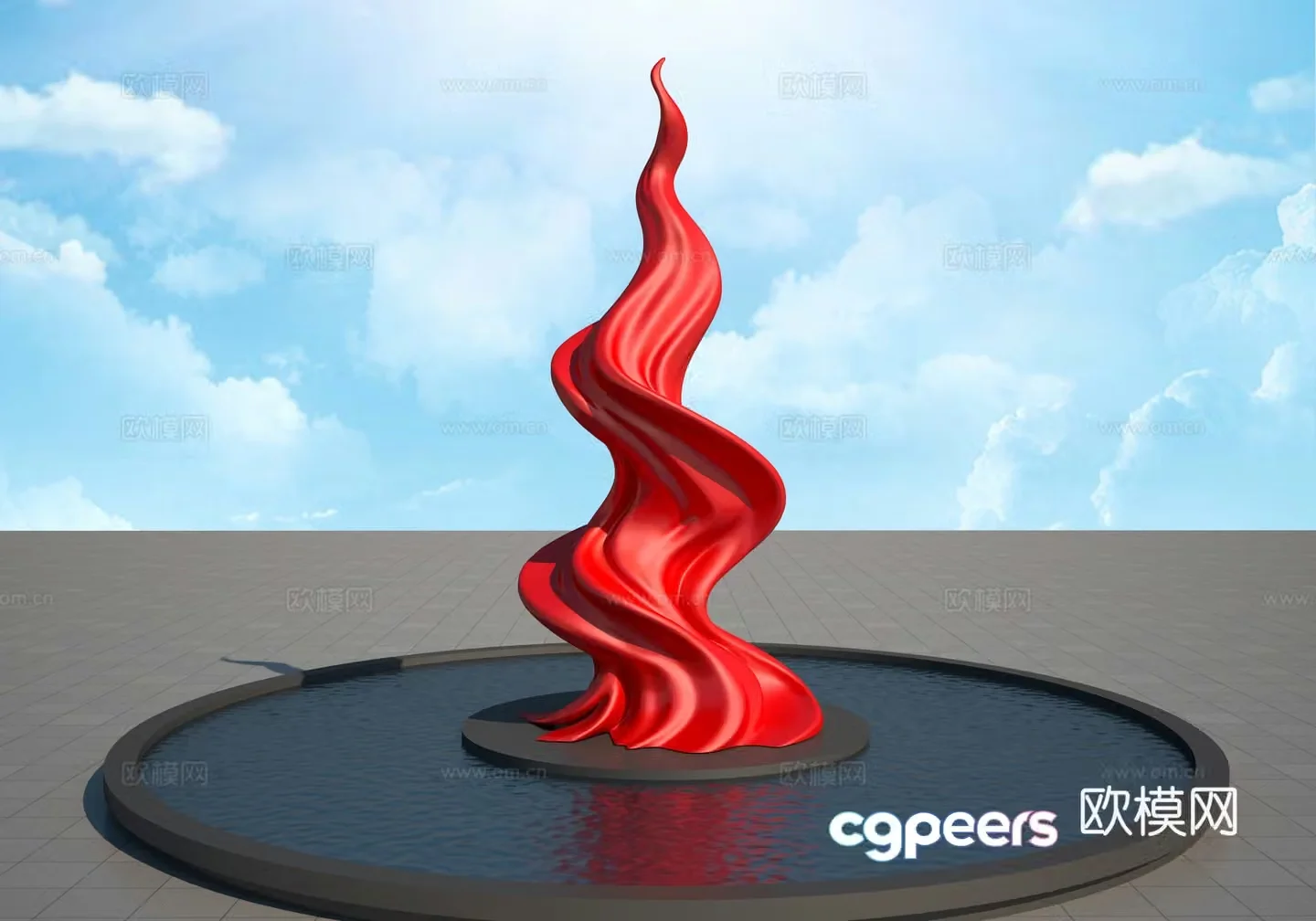 Red Flame 23d Model