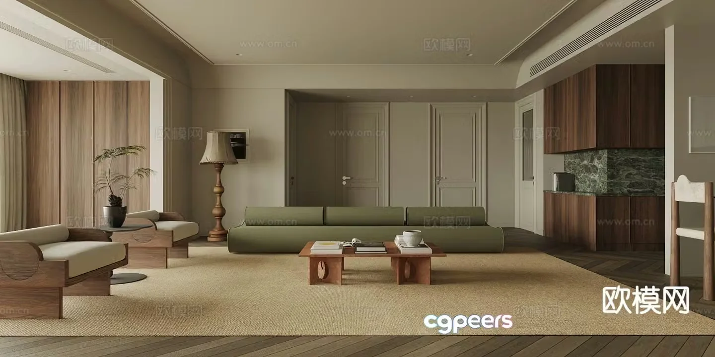 Medieval style living room 3D model