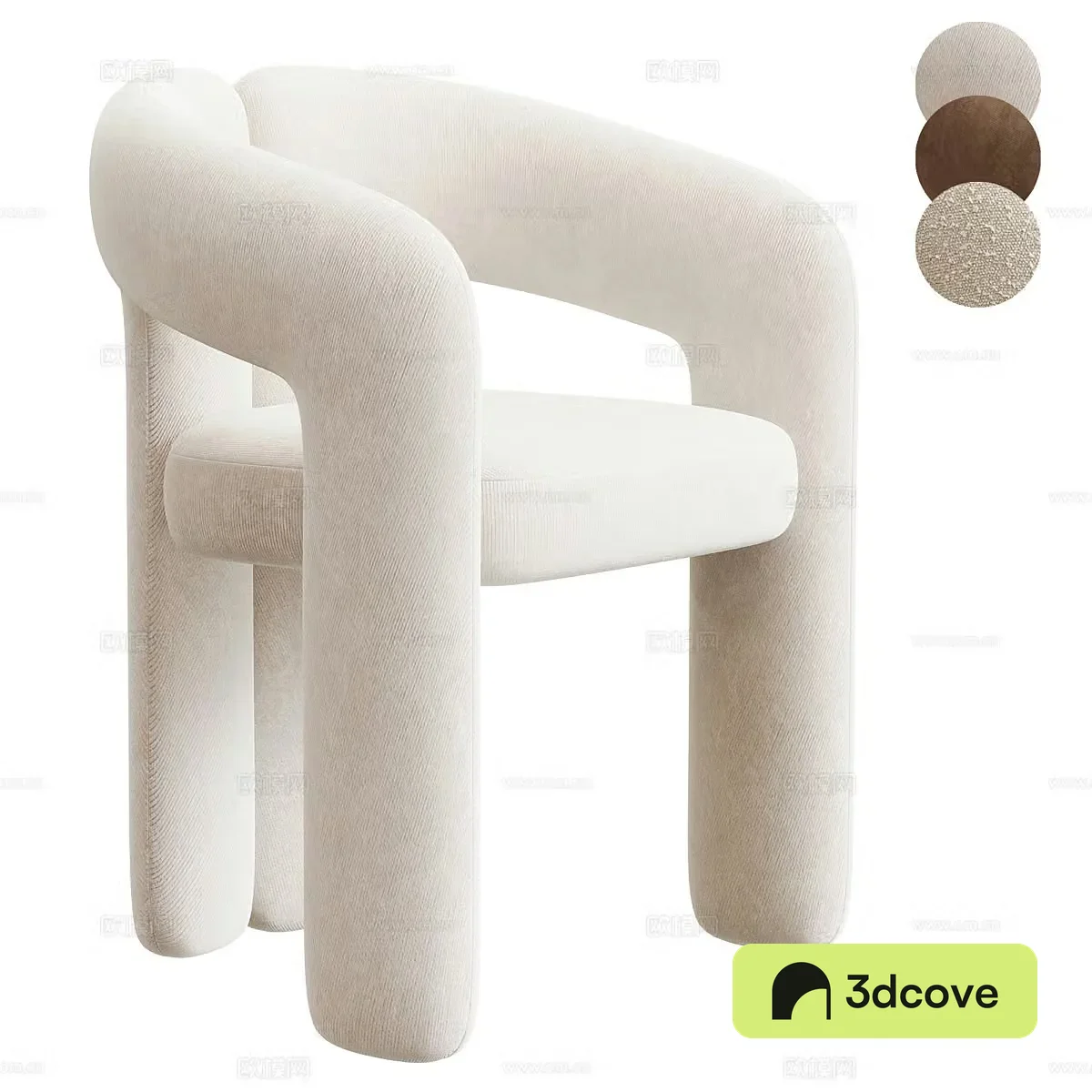 Modern Cream Dudet Armchair